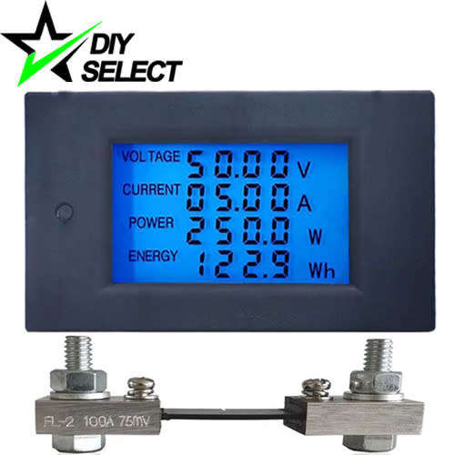 Voltmeter DC 7.5-100V 100A Digital 4-IN-1 Current Voltage Power Energy Meter WZ-DM100 *LOCAL STOCK**