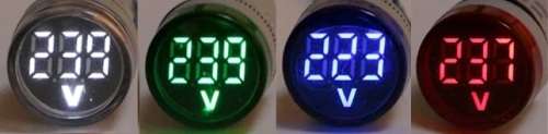 Voltmeter Voltage Meter Digital Display 60-500V AC Blue **LOCAL STOCK**