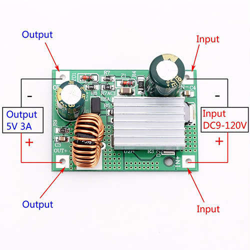 Step Down Voltage 3A (9-120V to 5V Fixed) **LOCAL STOCK**