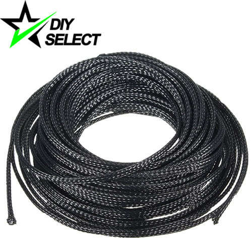 Wire Sleeving Braided Black 4mm **LOCAL STOCK**