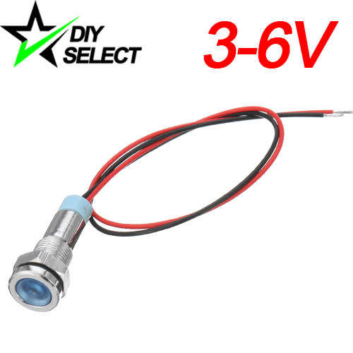 Light Led Signal Metal 6mm 3V - 6V Blue Waterproof **LOCAL STOCK**