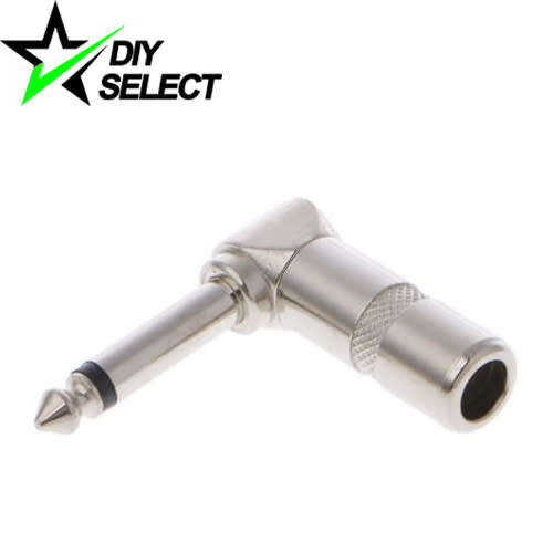 Connector 6.35mm Male Mono Jack 90 Deg Guitar Speaker **LOCAL STOCK**