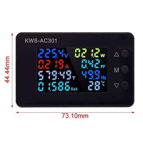 Meter Energy Watt 8-IN-1 220V AC 100A + Open Close Ring **LOCAL STOCK**