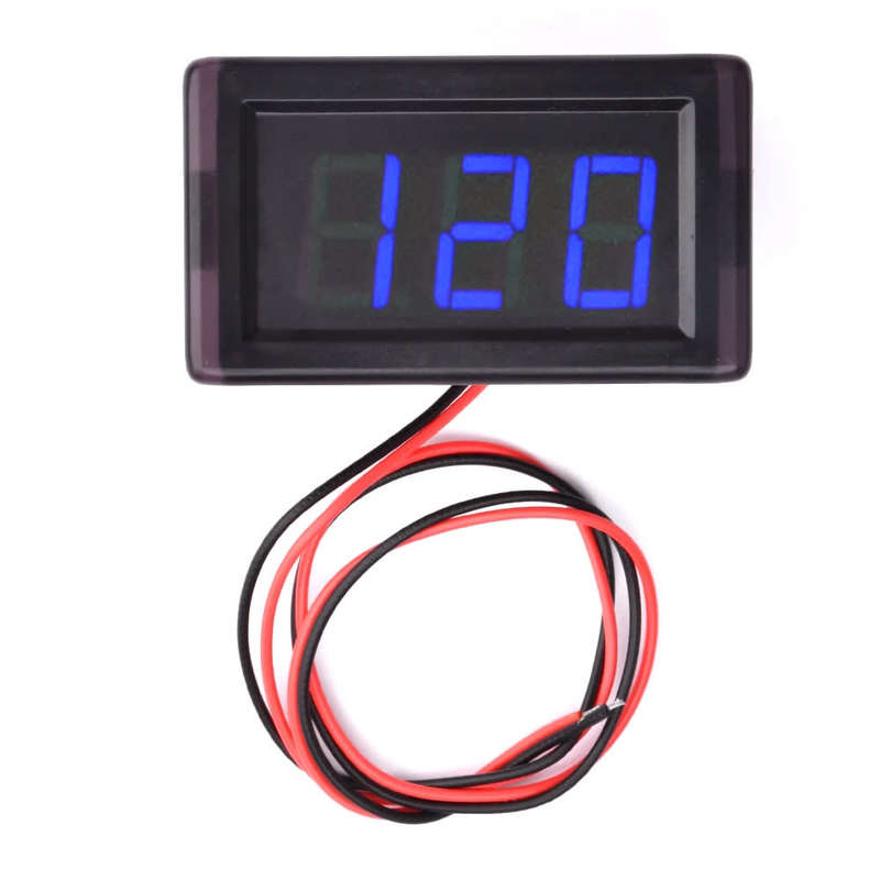 Voltmeter DC 5-120V Large 3 Digit Display Blue Adjustable Water Resistant **LOCAL STOCK**