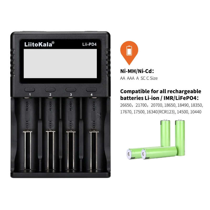 Battery Charger Capacity Tester Liitokala Lii-PD4 Lithium Ion NiMH NiCD **LOCAL STOCK**
