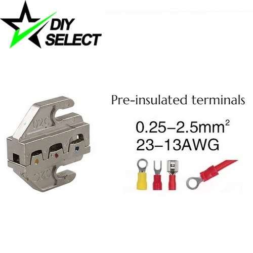 Tool Crimping Jaw Set (Pre Insulated Terminal)  0.25-2.5mm2 R/B/Y **LOCAL STOCK**