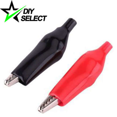 Connector Crocodile Alligator Clamp Clip Black + Red (1 Pair) 35mm **LOCAL STOCK**
