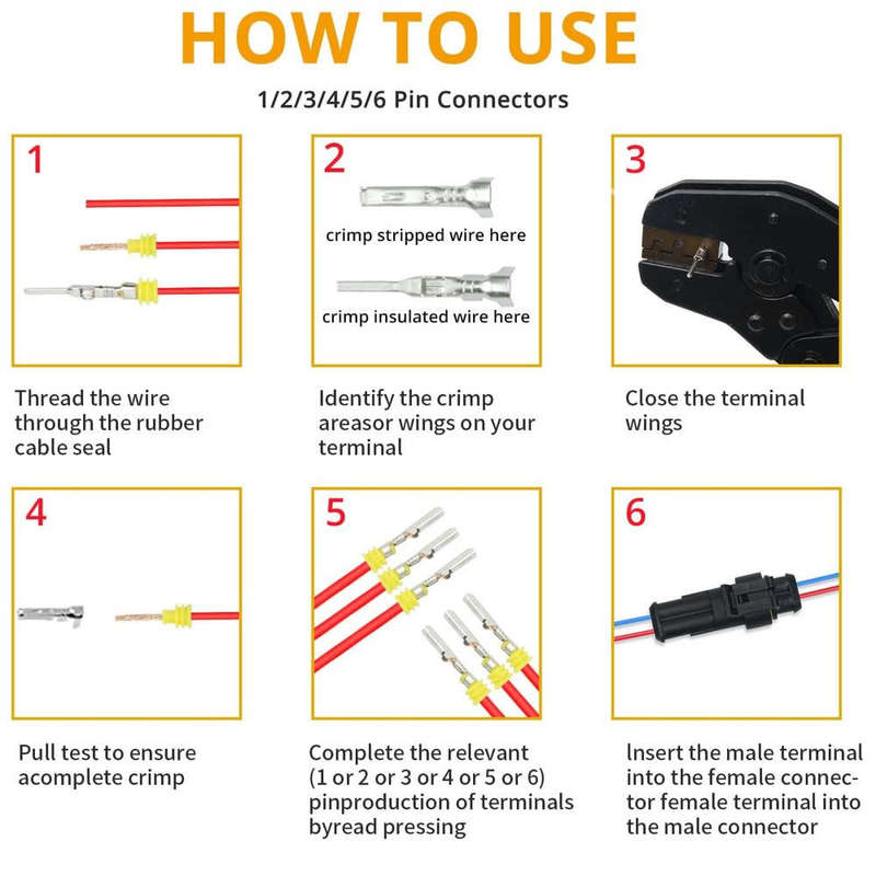 Automotive Wire Connector Waterproof Plug Set 3 Pin **LOCAL STOCK**