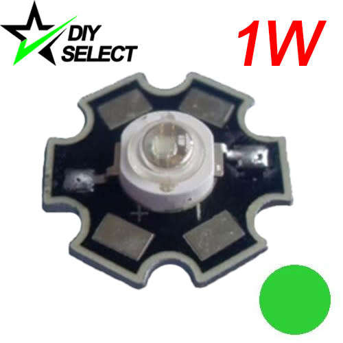 1W Led Green 520-525nm on Aluminium base **LOCAL STOCK**