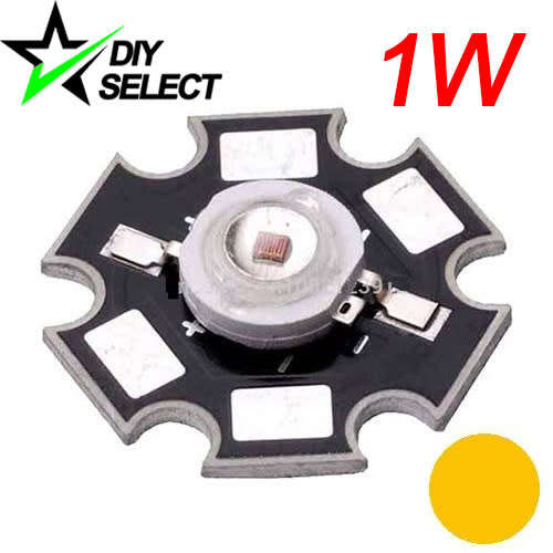 1W Led Yellow/Amber on Aluminium Base **LOCAL STOCK**