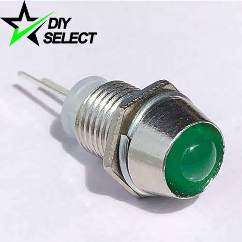 5mm Led Green + Metal Holder **LOCAL STOCK**