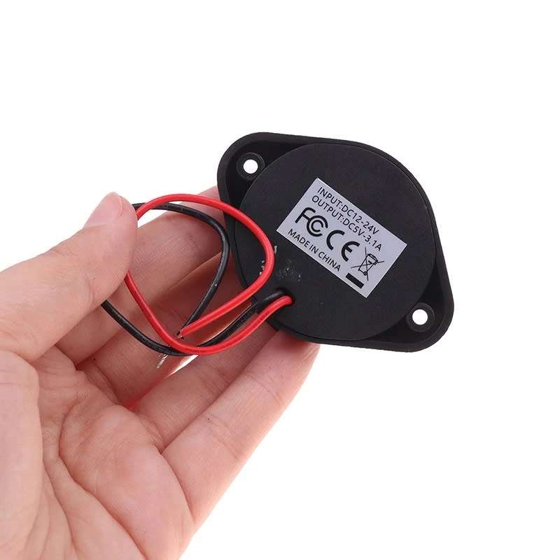 Car Twin USB Charger Power Socket White Led Slide Cap DC 12-24V **LOCAL STOCK**