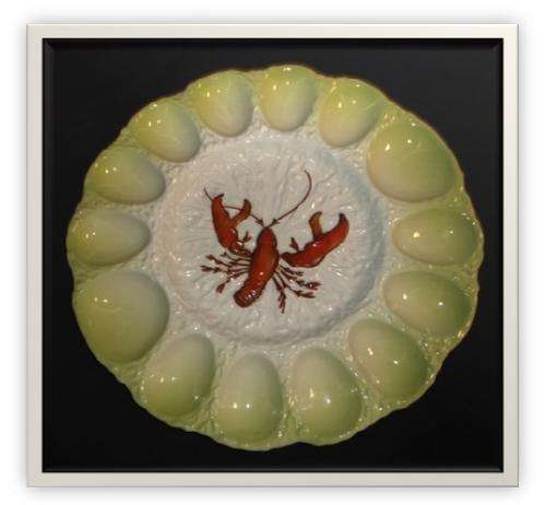Vintage Carlton Ware LOBSTER SALAD WARE Deviled Egg Serving Dish circa 1920 # 2231