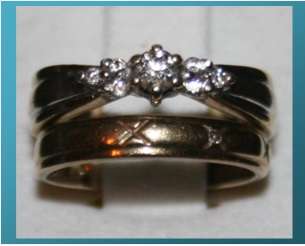 9CT GOLD WEDDING SET