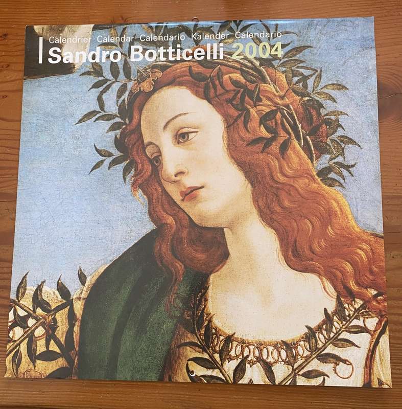 Collectable Calendar Sandro Botticelli Art work