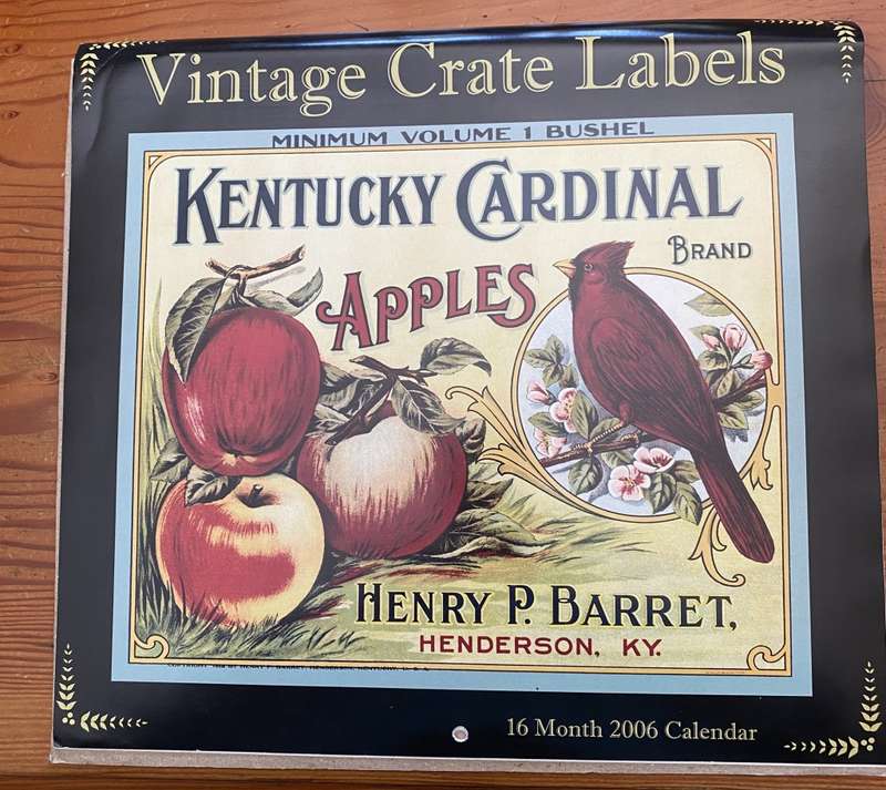 Collectable Vintage Crate Labels Calendar