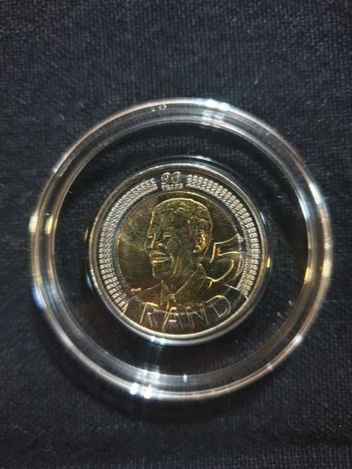 2008 Mandela 90th Birthday R5 Coin Untouched in Capsules