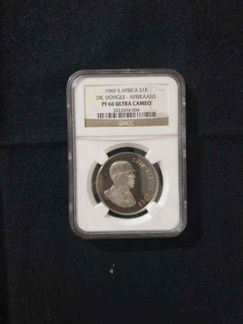 1969 Silver Proof 66 R1 - Dr. Donges Afrikaans !!!!!!NICE FIND!!!!!