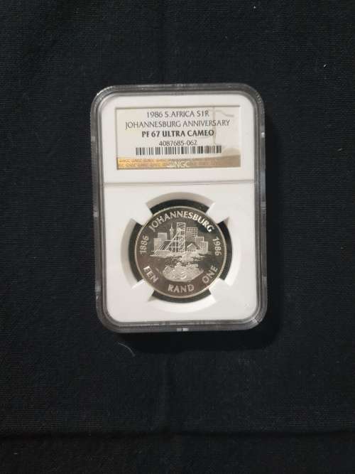 1986 Silver Proof 67 R1 - Johannesburg Anniversary