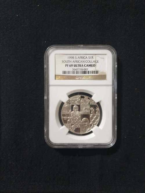 1998 Silver Proof 69 R1 - South African Collage Year of the Child