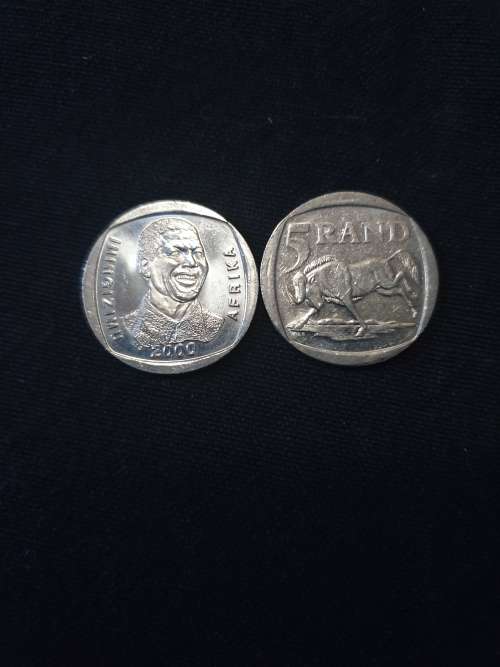 Smiling Mandela Year 2000 Nickel R5 Untouched in Zip Bags