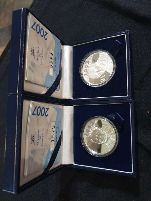 2007 Silver Proof R1 - Mandela De Klerk Combo (2Coins)