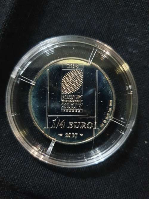 2007 Rugby world cup Silver 1/4 euro