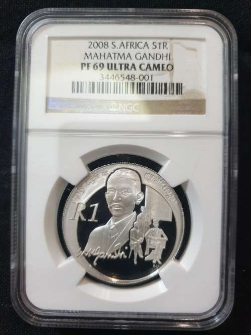 2008 Silver Proof 69 R1 - Mahatma Gandhi