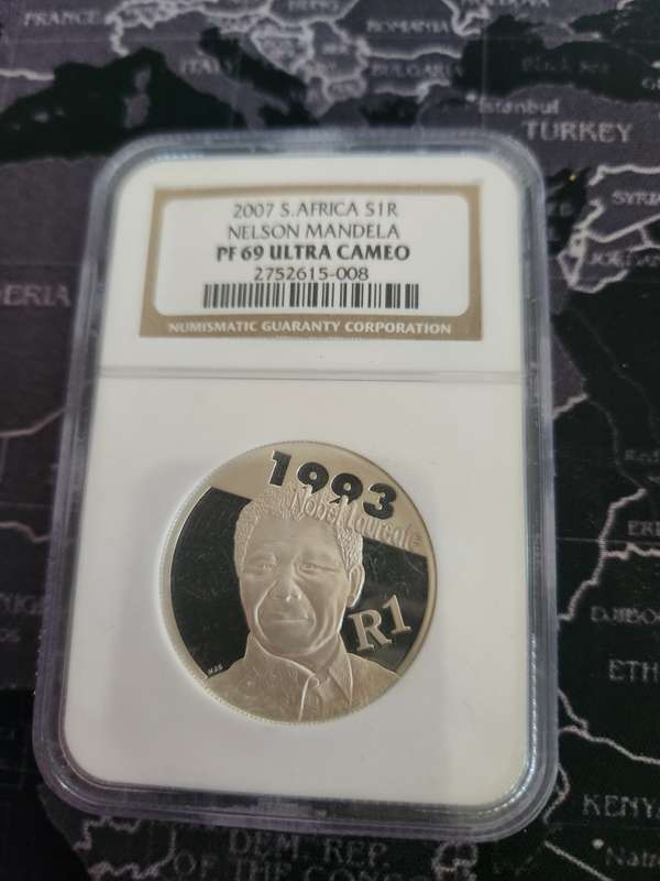 2007 Silver Pf69 R1 - Mandela De Klerk Combo (2Coins)
