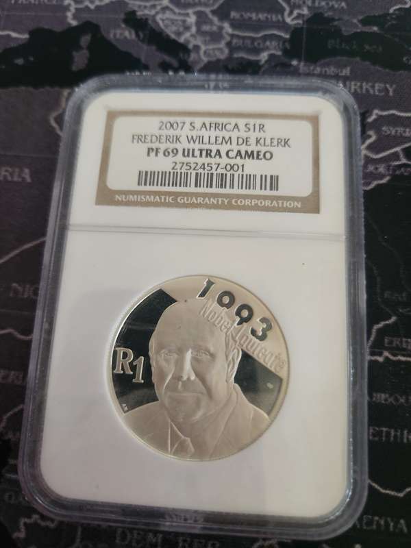 2007 Silver Pf69 R1 - Mandela De Klerk Combo (2Coins)