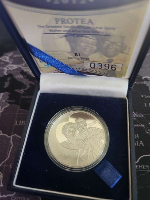 2012 Silver Proof R1 - WALTER AND ALBERTINA SISULU
