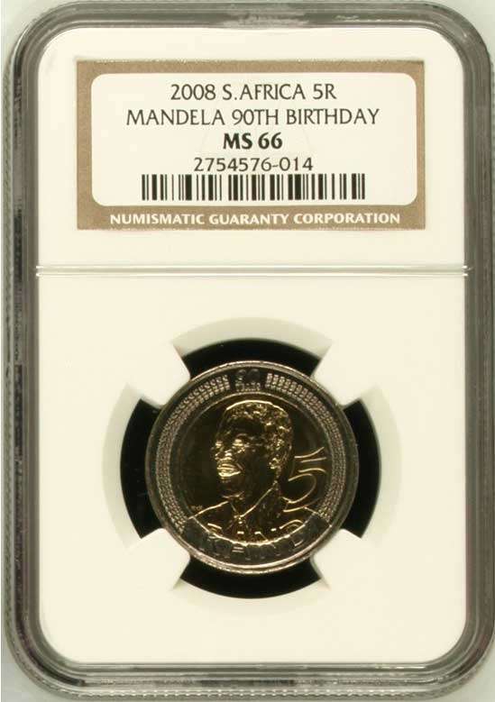 NGC Graded MS66 Mandela Birthday Coins