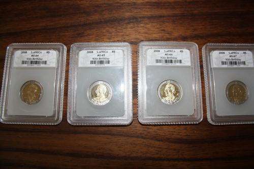 SACG Graded MS64 TO MS67 Mandela Birthday 4 Coins 1 Price