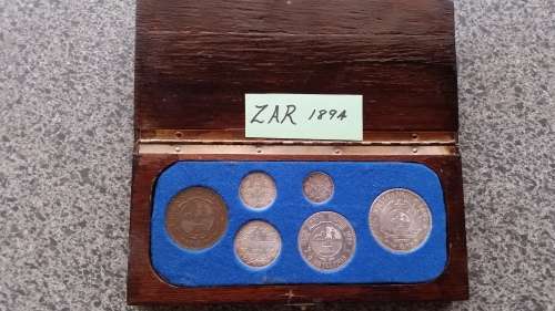 1894 ZAR Coin set in Handmade Wooden Display box WOW!!!!