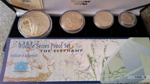 2002 WILDLIFE SERIES PROOF SET - THE ELEPHANT - NU 869