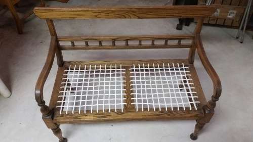 Solid Oak  2 Seater Bench