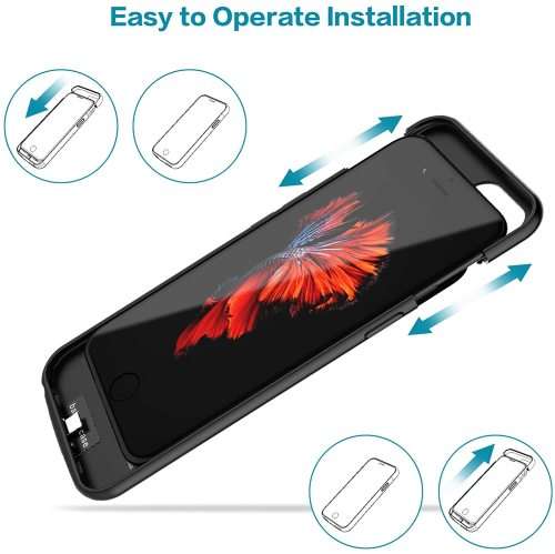 Battery Case for iPhone 7 8 Support Headphones, 4000mAh Slim Protective Charging Case