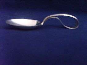 Silver Caddy or Baby Feeding Spoon - HALLMARKED