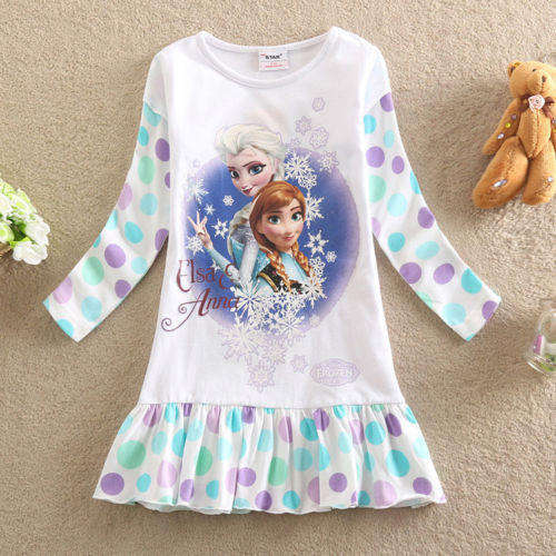 Frozen Princess Elsa & Anna Party Dress White (3 - 4 yrs)