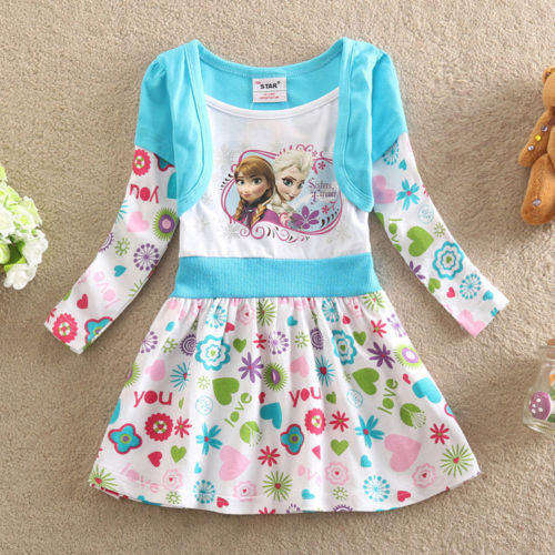 ON SALE ~ Frozen Princess Elsa & Anna Party Dress Blue [4 - 5 yrs]