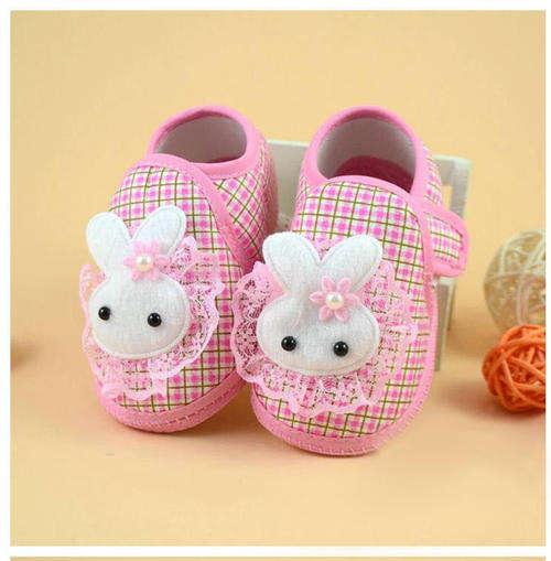 Baby Shoes ~ Pink Bunny Slippers [6 -12 mths]
