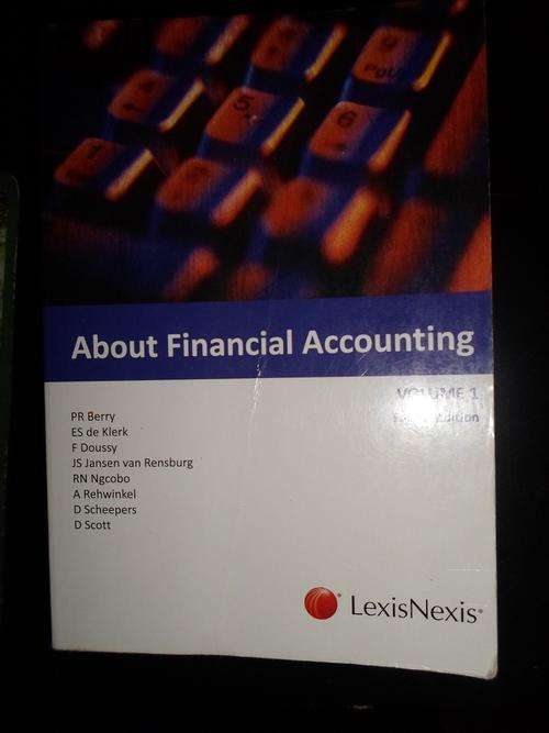 Book ~ About Financial Accounting Volume 1 (4th edition) [Unisa]