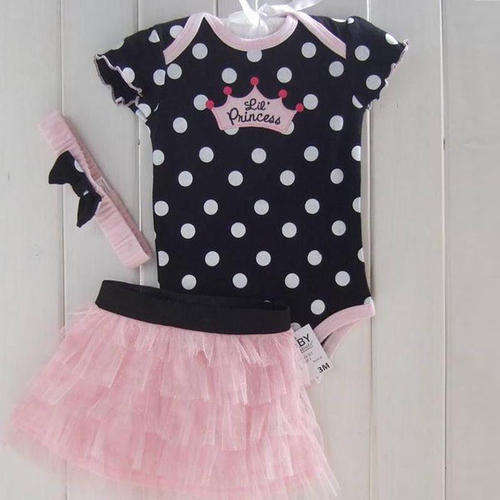 Baby Romper, Tutu & Headband Set Lil Princess [6 - 12 months] ON SALE