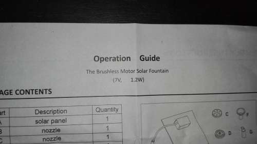 The Brushless Motor Solar Pump (7V, 1.2W)