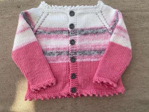 Lovely Baby Jersey (Pink, Grey & White)