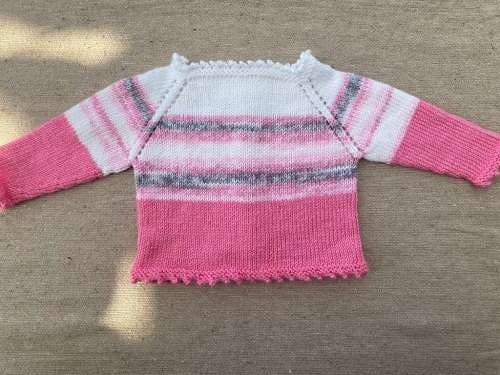 Lovely Baby Jersey (Pink, Grey & White)