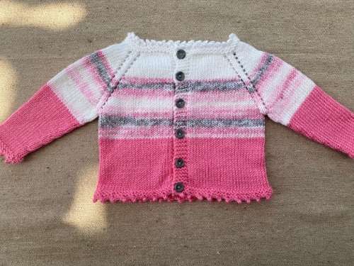 Lovely Baby Jersey (Pink, Grey & White)