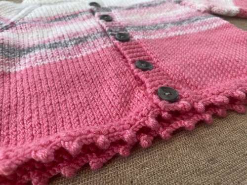 Lovely Baby Jersey (Pink, Grey & White)