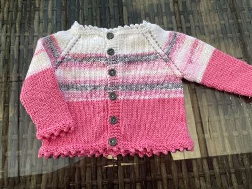 Lovely Baby Jersey (Pink, Grey & White)