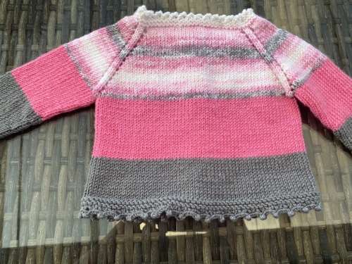 Lovely Baby Jersey (Grey, Pink & White)